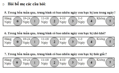 test kiểm soát hen với bố mẹ